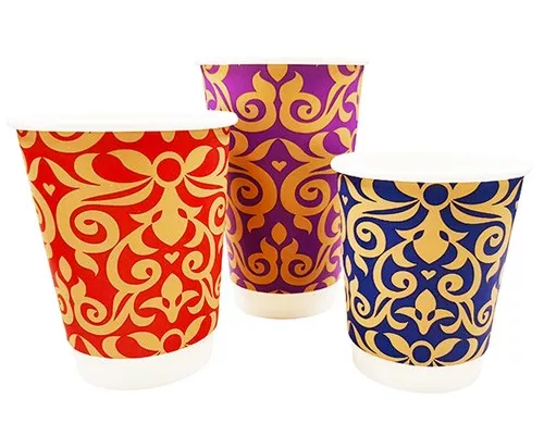 Boutique Double Wall Paper Coffee Cups & Lids